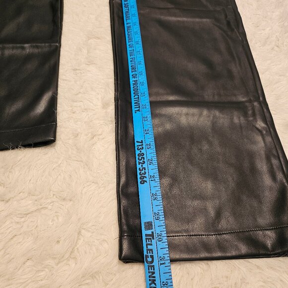 Worhtington x Jason Bolden Women's Black Faux Leather Trouser Pants Size 6 - Picture 6 of 10